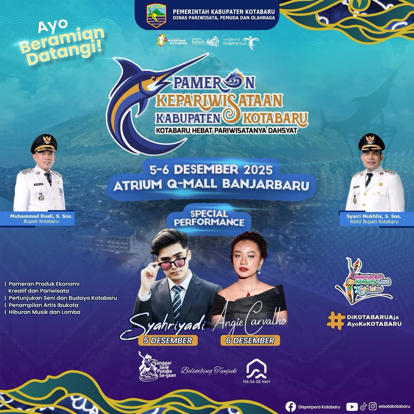 Disparpora Kotabaru Akan Gelar Pameran Kepariwisataan di Q-Mall Banjarbaru, Ayo Saksikan!